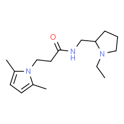 ChemSpider 2D Image | 3-(2,5-Dimethyl-1H-pyrrol-1-yl)-N-[(1-ethyl-2-pyrrolidinyl)methyl]propanamide | C16H27N3O