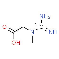ChemSpider 2D Image | N-(~14~C)Carbamimidoyl-N-methylglycine | C314CH9N3O2