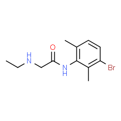 ChemSpider 2D Image | N-(3-Bromo-2,6-dimethylphenyl)-N~2~-ethylglycinamide | C12H17BrN2O