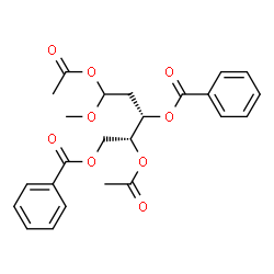 ChemSpider 2D Image | (2R,3S)-2,5-Diacetoxy-5-methoxy-1,3-pentanediyl dibenzoate (non-preferred name) | C24H26O9