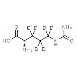 ChemSpider 2D Image | N~5~-Carbamoyl-L-(3,3,4,4,5,5-~2~H_6_)ornithine | C6H7D6N3O3