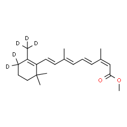 ChemSpider 2D Image | (13cis)-O~15~-Methyl(4,4,18,18,18-~2~H_5_)retinoic acid | C21H25D5O2