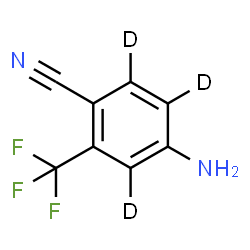 ChemSpider 2D Image | 4-Amino-2-(trifluoromethyl)(~2~H_3_)benzonitrile | C8H2D3F3N2