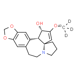 ChemSpider 2D Image | (21-~13~C,21,21,21-~2~H_3_)Cephalotaxine | C1713CH18D3NO4