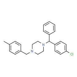 ChemSpider 2D Image | 1-[(4-Chlorophenyl)(phenyl)methyl]-4-(4-methylbenzyl)piperazine | C25H27ClN2