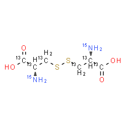 ChemSpider 2D Image | L-(~13~C_6_,~15~N_2_)Cystine | 13C6H1215N2O4S2