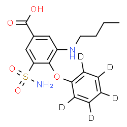 ChemSpider 2D Image | BUMETANIDE-D5 | C17H15D5N2O5S