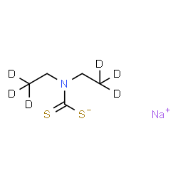 ChemSpider 2D Image | Sodium bis[(2,2,2-~2~H_3_)ethyl]carbamodithioate | C5H4D6NNaS2