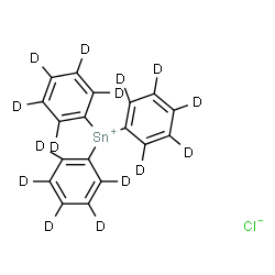 ChemSpider 2D Image | Tris[(~2~H_5_)phenyl]stannanylium chloride | C18D15ClSn