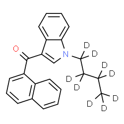 ChemSpider 2D Image | [1-(~2~H_9_)Butyl-1H-indol-3-yl](1-naphthyl)methanone | C23H12D9NO