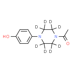 ChemSpider 2D Image | 1-[4-(4-Hydroxyphenyl)(~2~H_8_)-1-piperazinyl]ethanone | C12H8D8N2O2