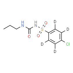 ChemSpider 2D Image | 4-Chloro-N-(propylcarbamoyl)(~2~H_4_)benzenesulfonamide | C10H9D4ClN2O3S