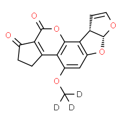 ChemSpider 2D Image | (6aR,9aS)-4-[(~2~H_3_)Methyloxy]-2,3,6a,9a-tetrahydrocyclopenta[c]furo[3',2':4,5]furo[2,3-h]chromene-1,11-dione | C17H9D3O6