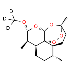 ChemSpider 2D Image | (1R,4S,5R,8S,9R,10R,12R,13R)-1,5,9-Trimethyl-10-[(~2~H_3_)methyloxy]-11,14,15,16-tetraoxatetracyclo[10.3.1.0~4,13~.0~8,13~]hexadecane | C16H23D3O5