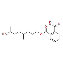 ChemSpider 2D Image | 2-{[(7-Hydroxy-4-methyloctyl)oxy]carbonyl}benzoic acid | C17H24O5