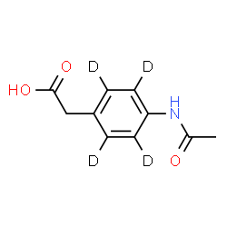 ChemSpider 2D Image | [4-Acetamido(~2~H_4_)phenyl]acetic acid | C10H7D4NO3