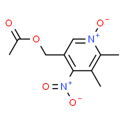 ChemSpider 2D Image | (5,6-Dimethyl-4-nitro-1-oxido-3-pyridinyl)methyl acetate | C10H12N2O5