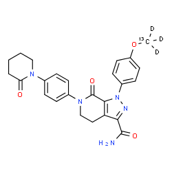 ChemSpider 2D Image | Apixaban-13C-d3 | C2413CH22D3N5O4
