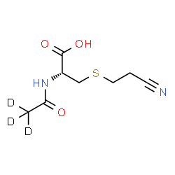 ChemSpider 2D Image | S-(2-Cyanoethyl)-N-(~2~H_3_)ethanoyl-L-cysteine | C8H9D3N2O3S