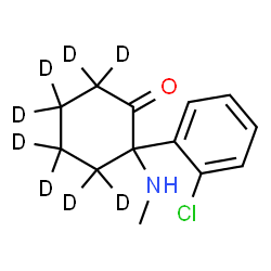 ChemSpider 2D Image | 2-(2-Chlorophenyl)-2-(methylamino)(~2~H_8_)cyclohexanone | C13H8D8ClNO