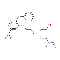 ChemSpider 2D Image | N-{2-[(2-Hydroxyethyl){3-[2-(trifluoromethyl)-10H-phenothiazin-10-yl]propyl}amino]ethyl}-N-methylformamide | C22H26F3N3O2S