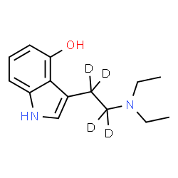 ChemSpider 2D Image | 3-[2-(Diethylamino)(~2~H_4_)ethyl]-1H-indol-4-ol | C14H16D4N2O