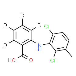 ChemSpider 2D Image | 2-[(2,6-Dichloro-3-methylphenyl)amino](~2~H_4_)benzoic acid | C14H7D4Cl2NO2