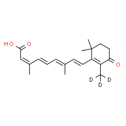 ChemSpider 2D Image | (13cis)-4-Oxo(18,18,18-~2~H_3_)retinoic acid | C20H23D3O3