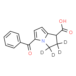 ChemSpider 2D Image | 5-Benzoyl(2,2,3,3-~2~H_4_)-2,3-dihydro-1H-pyrrolizine-1-carboxylic acid | C15H9D4NO3
