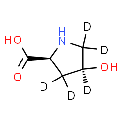 ChemSpider 2D Image | (4S)-4-Hydroxy-L-(3,3,4,5,5-~2~H_5_)proline | C5H4D5NO3