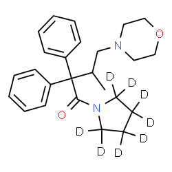 ChemSpider 2D Image | 3-Methyl-4-(4-morpholinyl)-2,2-diphenyl-1-[(~2~H_8_)-1-pyrrolidinyl]-1-butanone | C25H24D8N2O2