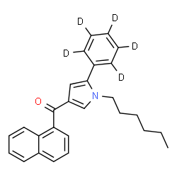 ChemSpider 2D Image | [1-Hexyl-5-(~2~H_5_)phenyl-1H-pyrrol-3-yl](1-naphthyl)methanone | C27H22D5NO
