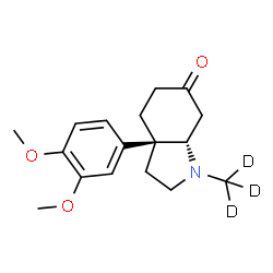 ChemSpider 2D Image | (3aS,7aS)-3a-(3,4-Dimethoxyphenyl)-1-(~2~H_3_)methyloctahydro-6H-indol-6-one | C17H20D3NO3