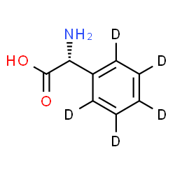 ChemSpider 2D Image | (2R)-Amino[(~2~H_5_)phenyl]acetic acid | C8H4D5NO2