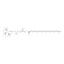ChemSpider 2D Image | (2R)-2-Hydroxy-3-(palmitoyloxy)propyl 2-{tris[(~2~H_3_)methyl]ammonio}ethyl phosphate | C24H41D9NO7P