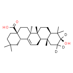 ChemSpider 2D Image | (3beta)-3-Hydroxy(2,2,3-~2~H_3_)olean-12-en-28-oic acid | C30H45D3O3