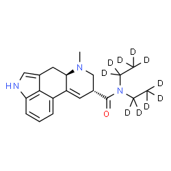 ChemSpider 2D Image | (8beta)-N,N-Bis[(~2~H_5_)ethyl]-6-methyl-9,10-didehydroergoline-8-carboxamide | C20H15D10N3O