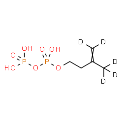 ChemSpider 2D Image | 3-(~2~H_3_)Methyl(4,4-~2~H_2_)-3-buten-1-yl trihydrogen diphosphate | C5H7D5O7P2