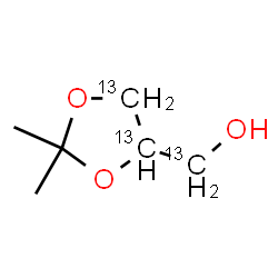 ChemSpider 2D Image | [2,2-Dimethyl(4,5-~13~C_2_)-1,3-dioxolan-4-yl](~13~C)methanol | C313C3H12O3