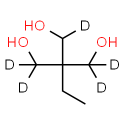 ChemSpider 2D Image | 2-Ethyl-2-[hydroxy(~2~H_1_)methyl]-1,3-(~2~H_4_)propanediol | C6H9D5O3