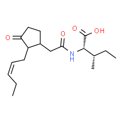 ChemSpider 2D Image | N-({3-Oxo-2-[(2Z)-2-penten-1-yl]cyclopentyl}acetyl)-L-isoleucine | C18H29NO4