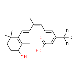 ChemSpider 2D Image | (9cis,13cis)-4-Hydroxy(20,20,20-~2~H_3_)retinoic acid | C20H25D3O3
