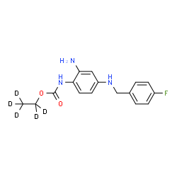 ChemSpider 2D Image | (~2~H_5_)Ethyl {2-amino-4-[(4-fluorobenzyl)amino]phenyl}carbamate | C16H13D5FN3O2