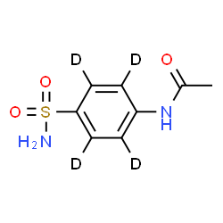 ChemSpider 2D Image | N-[4-Sulfamoyl(~2~H_4_)phenyl]acetamide | C8H6D4N2O3S
