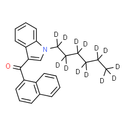 ChemSpider 2D Image | [1-(~2~H_13_)Hexyl-1H-indol-3-yl](1-naphthyl)methanone | C25H12D13NO