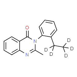 ChemSpider 2D Image | 3-[2-(~2~H_5_)Ethylphenyl]-2-methyl-4(3H)-quinazolinone | C17H11D5N2O