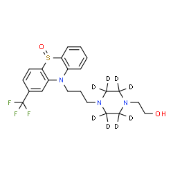 ChemSpider 2D Image | 2-[4-{3-[5-Oxido-2-(trifluoromethyl)-10H-phenothiazin-10-yl]propyl}(~2~H_8_)-1-piperazinyl]ethanol | C22H18D8F3N3O2S