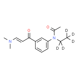 ChemSpider 2D Image | N-{3-[(2E)-3-(Dimethylamino)-2-propenoyl]phenyl}-N-(~2~H_5_)ethylacetamide | C15H15D5N2O2