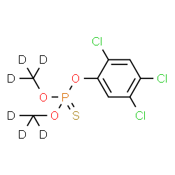 ChemSpider 2D Image | O,O-Bis[(~2~H_3_)methyl] O-(2,4,5-trichlorophenyl) phosphorothioate | C8H2D6Cl3O3PS