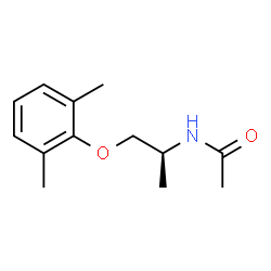 ChemSpider 2D Image | N-[(2S)-1-(2,6-Dimethylphenoxy)-2-propanyl]acetamide | C13H19NO2